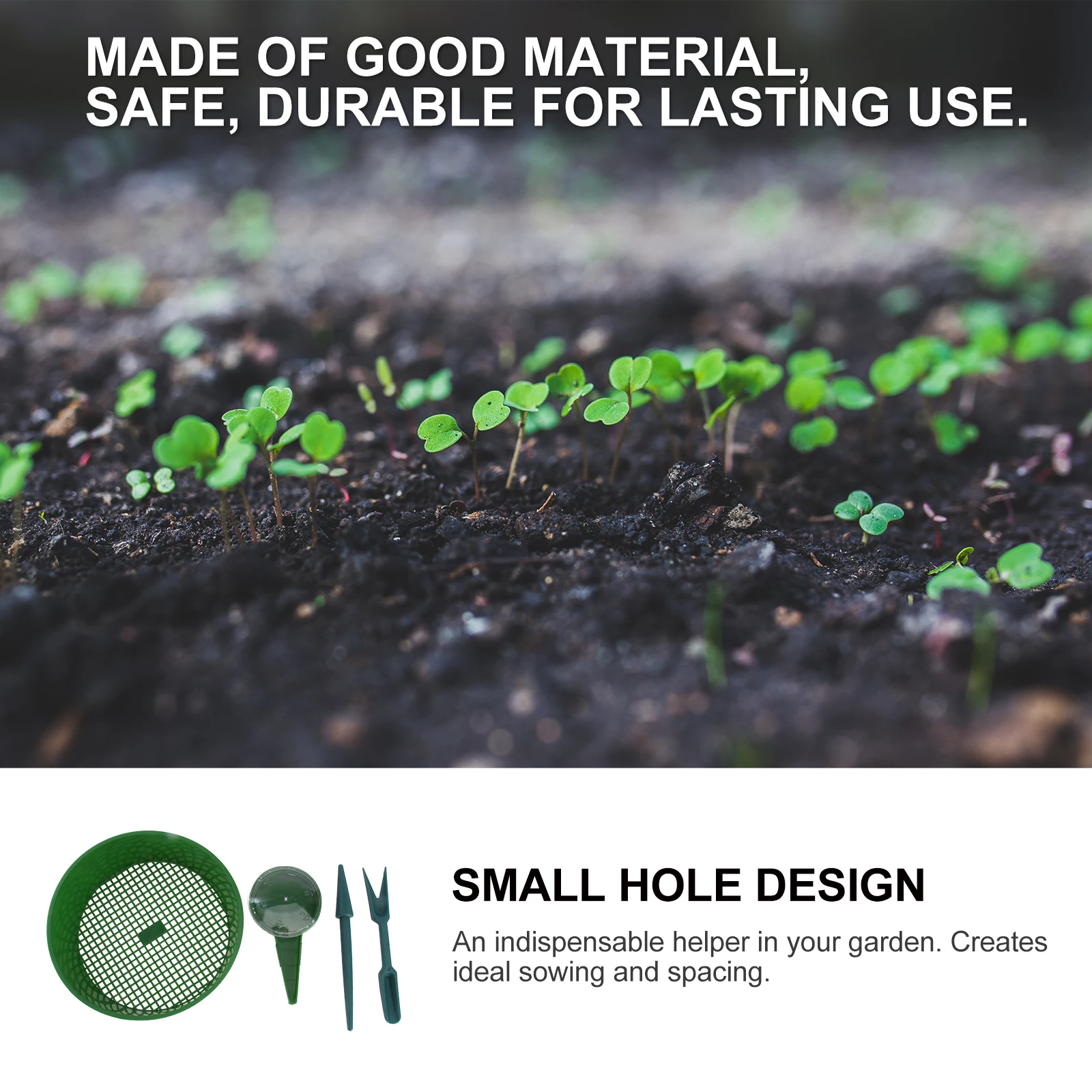 

1Set Garden Seeder Tool Set Plastic Transplanter Dispenser Ergonomic Crank Handle Easy Transfer for Balcony Mini Garden Planting
