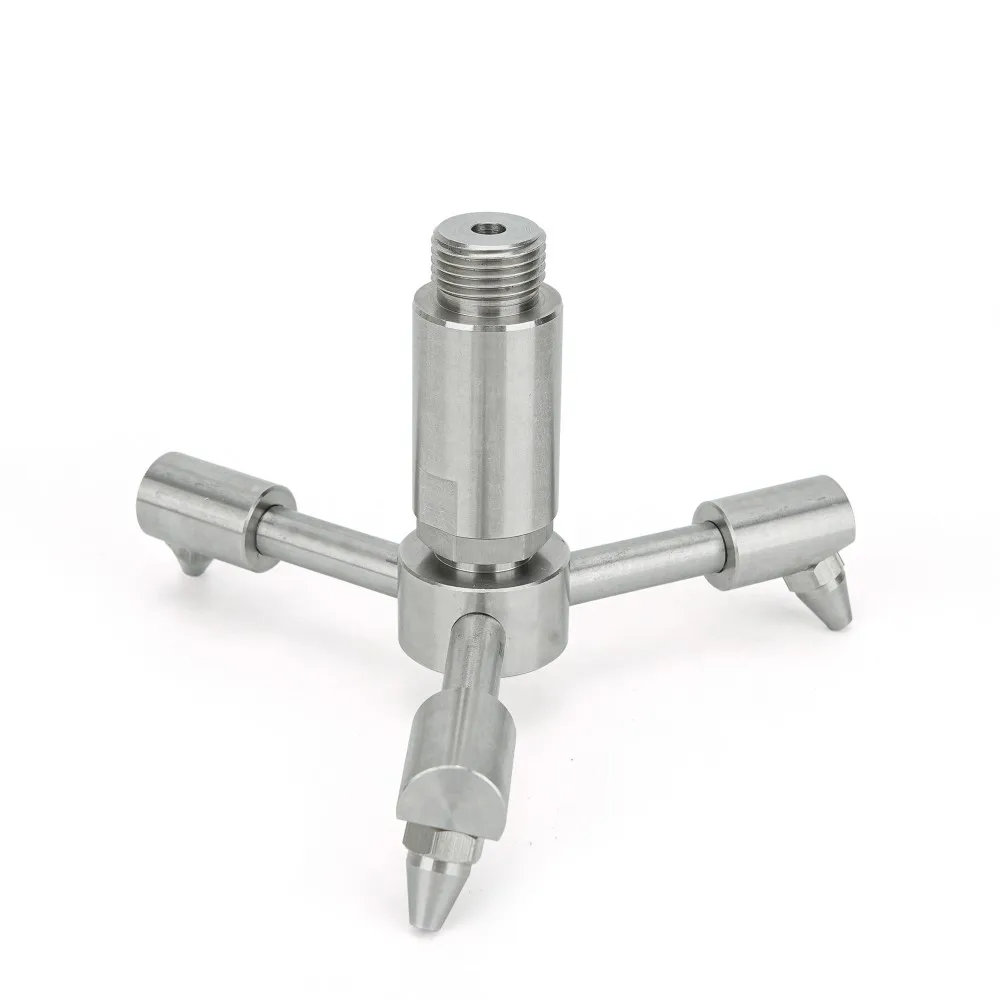 360° Stainless Steel Automatic Rotating Nozzle Bottle and Jar Cleaning Nozzle High Pressure Nozzle for Industrial Dust Removal