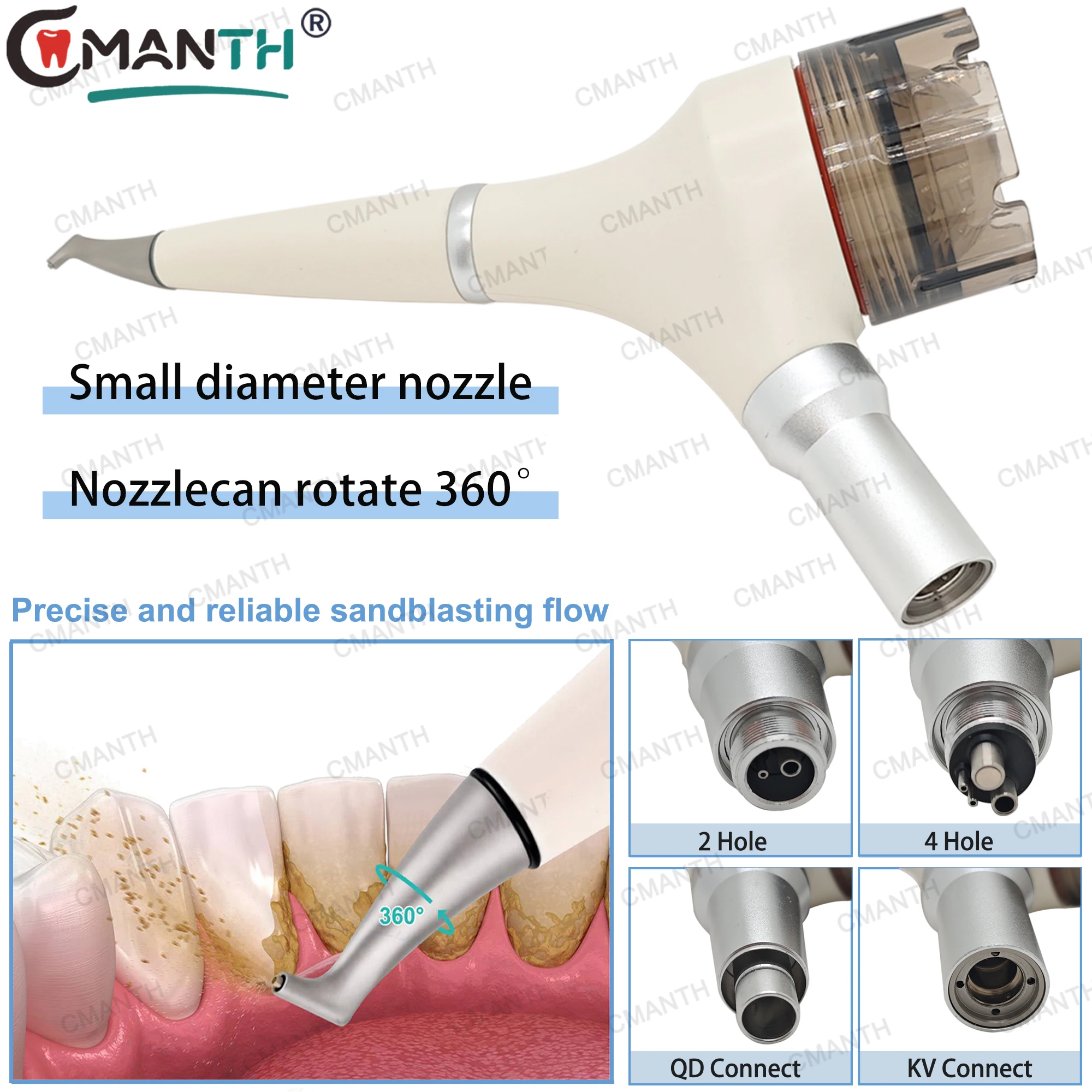 Dental Air Polisher Air Prophy Jet Teeth Whitening Spray Sandblasting Machine 2/4 H Teeth Polishing For KAVO NSK Dentistry Tool