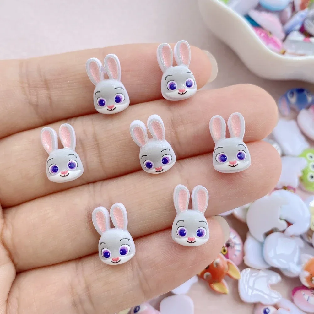 50 قطعة صغيرة Kawaii الكرتون الحيوان كبير الأذن الوحش سلسلة الراتنج سجل القصاصات Diy بها بنفسك القوس ديكور مانيكير اكسسوارات الحرف
