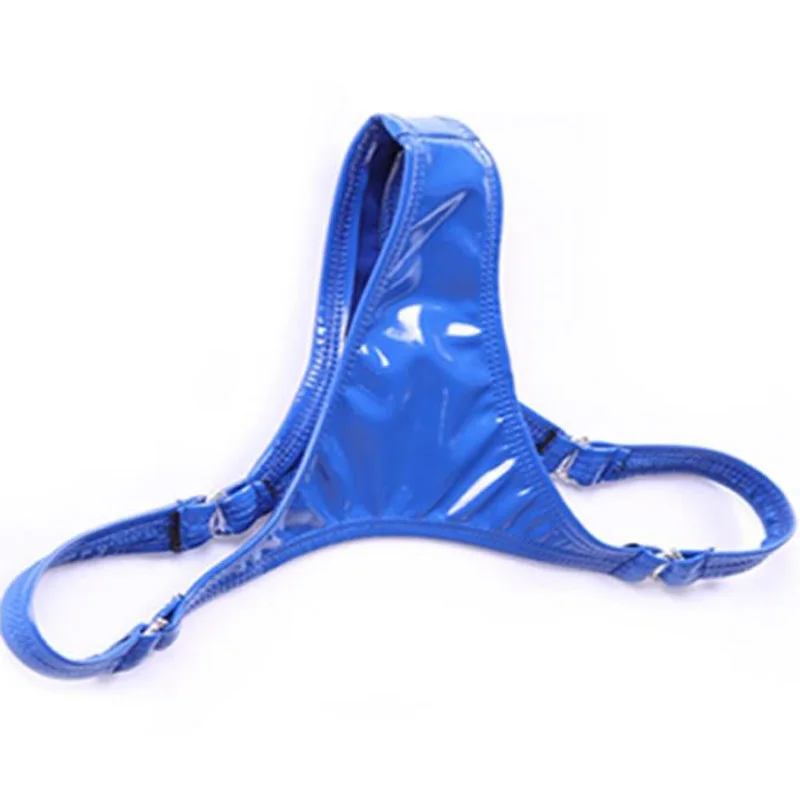 S-XXL Low Waist Narrow Crotch Lingerie Mirror Gloss PU Spandex Tangas Women Sexy Underwear Thongs G-String Panties