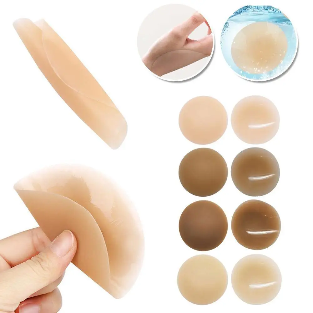 Pasties Nipple Covers Silicone Nipple Covers Reusable Adhesive Invisible Nippleless Cover Summer Braless Breast Petals For Women