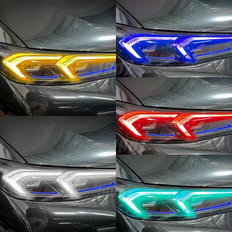 Żółto-biały moduł LED DRL 63115A57073 63115A57074 do BMW serii 3 G20 G21 G28 LCI wersja europejska światła do jazdy dziennej