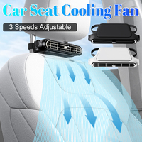 1/2PCS 3000mAh Type-C Rechargeable Portable Car Seat Fan 3 Speeds Adjustable Car Headrest Cooling Fan Car Interior Accessories