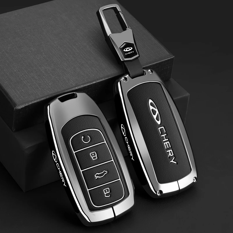 Zinc Alloy Car Smart Key Case Protective Case Suitable for Chery Tiggo 8 Pro Tiggo 8 Plus New Arrizo 5 Plus 7 Pro Keychain