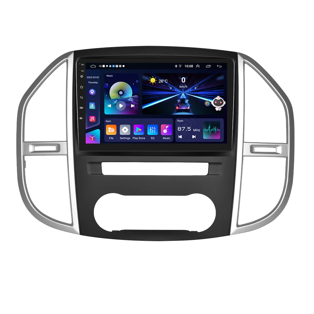 Podofo 4G Carplay Android Autoradio Voor Mercedes Benz Vito 3 W447 2014-2021 Multimediaspeler Gps Navigatie 2-Din Dsp Head Unit - afbeelding 2
