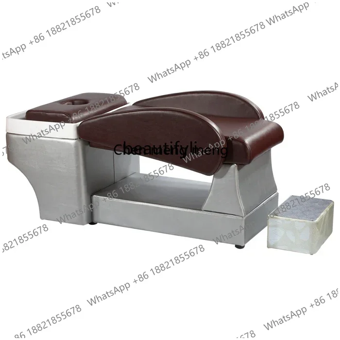 zS173Thai hair shampoo bed, hair salon barber shop punch lying flat luxury retro