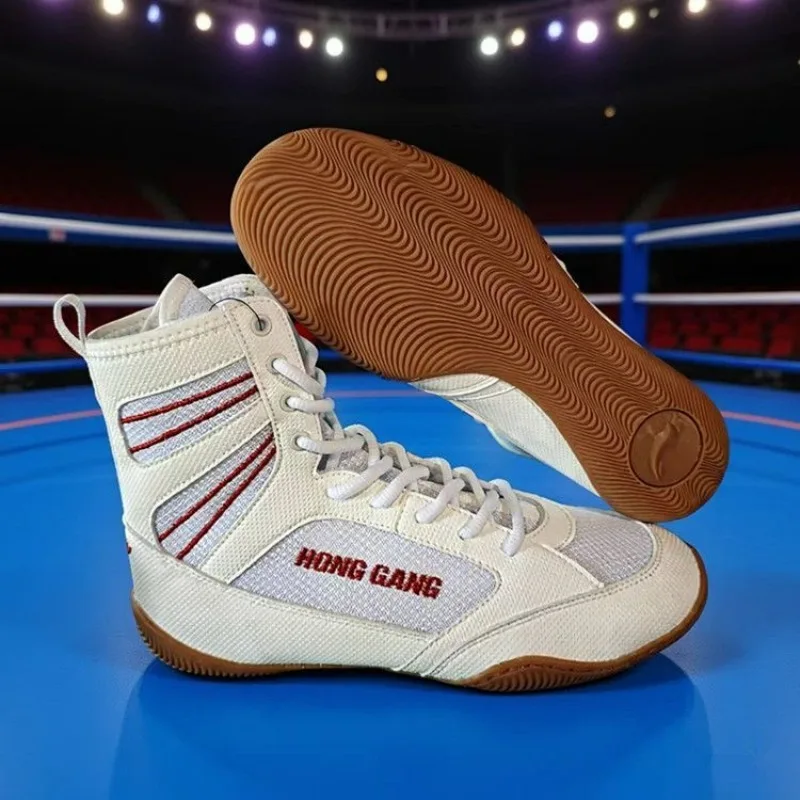 

Best Selling Wrestling Shoes Men Women White Boxing Shoes For Unisex Top Quality Fighting Shoe Couples Gym Training Shoe