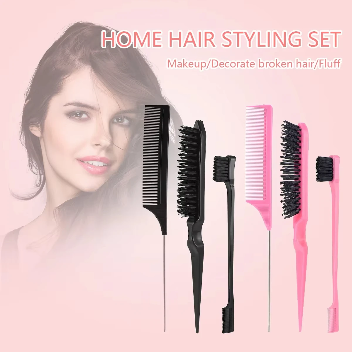 

3pcs Hair Coloring Set Plastic Hairdressing Tools Hair Color Stirrer Rods Dyeing Brushes Salon Barber Styling Accessories