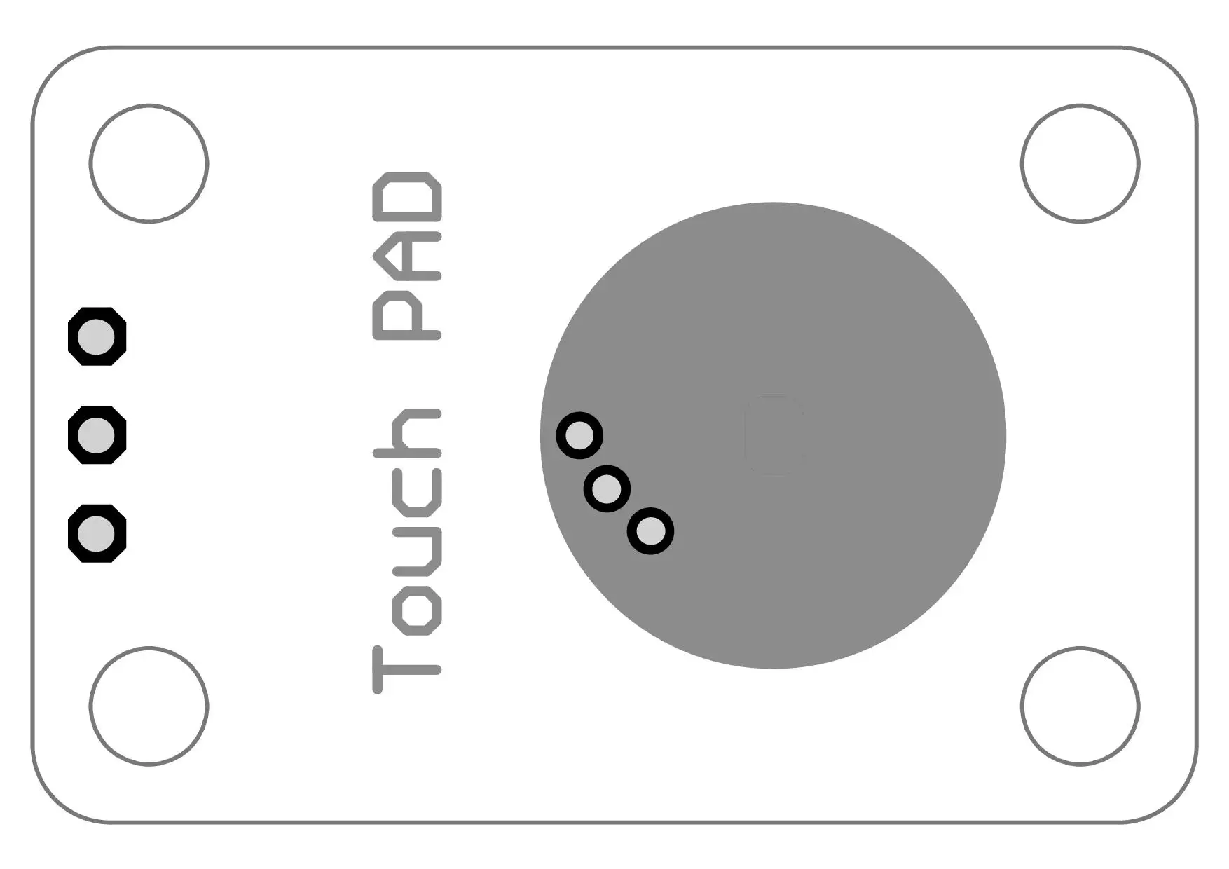 Touch Button White Light in The Middle Can Matched With Touch Bullets With Holes RH6030 Compatible Touch Key Module