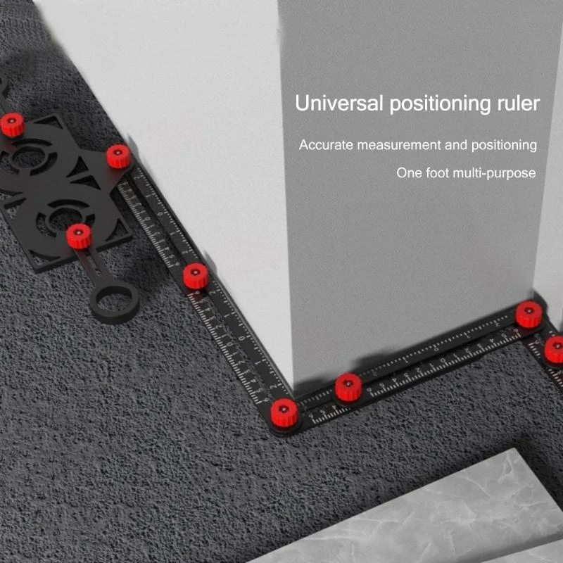 652F 6/12 Ângulo dobrável Ferramenta medição vários ângulo medição alumínio da régua alumínio