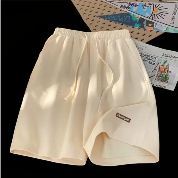 【 M-8XL】2026 Summer Unisex Shorts Two-Tone Elastic Drawstring Waist Casual Loose Breathable Beach Shorts for Men Women