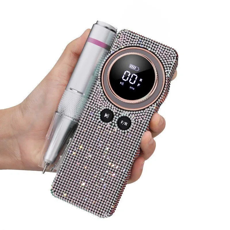 Portable Rechargeable 35000 RPM Electric Professional Pedicure Tool Machine Set Cordless Nail Drill Kit for Manicure Polisher