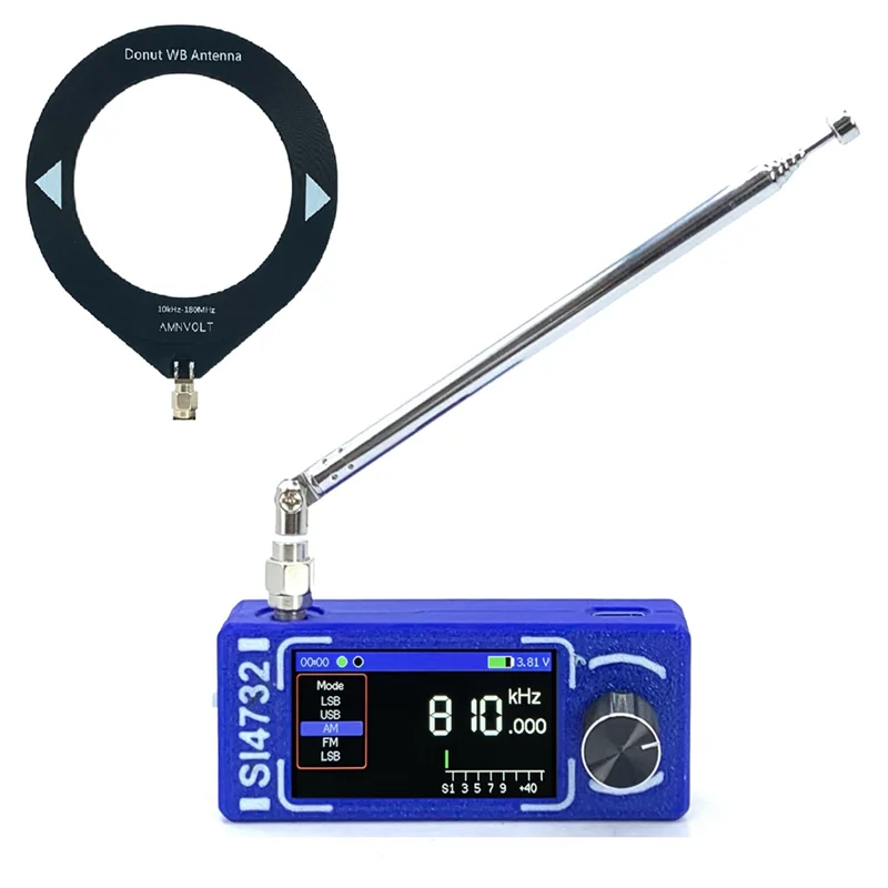

A39Q-New Upgrade 0.5-108 Mhz Mini SI4732 Full-Band Radio Receiver Supports FM AM And SSB Built-In Headphone Amplifier