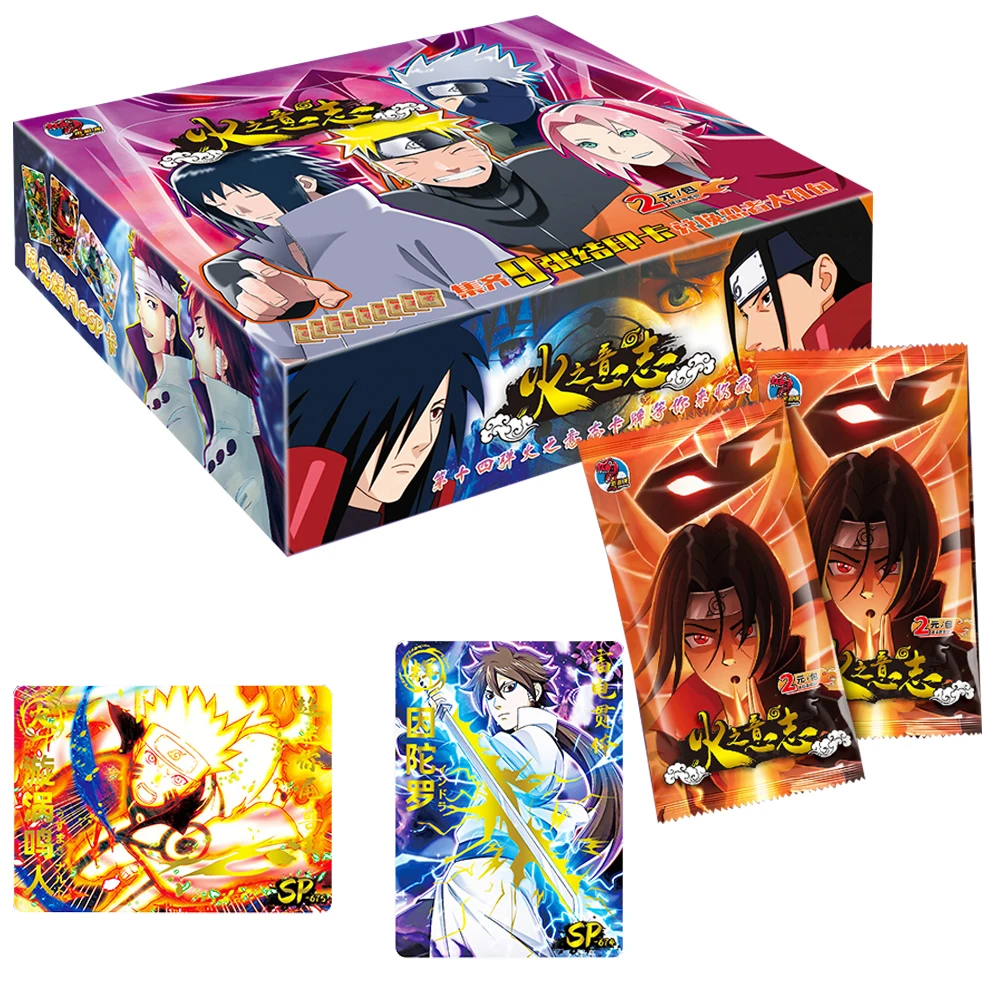 

2024 Genuine Naruto Collection Cards for Kids All Set Anime Character Rare Flash SSR Cards Deluxe Edition Card Board Game Toys