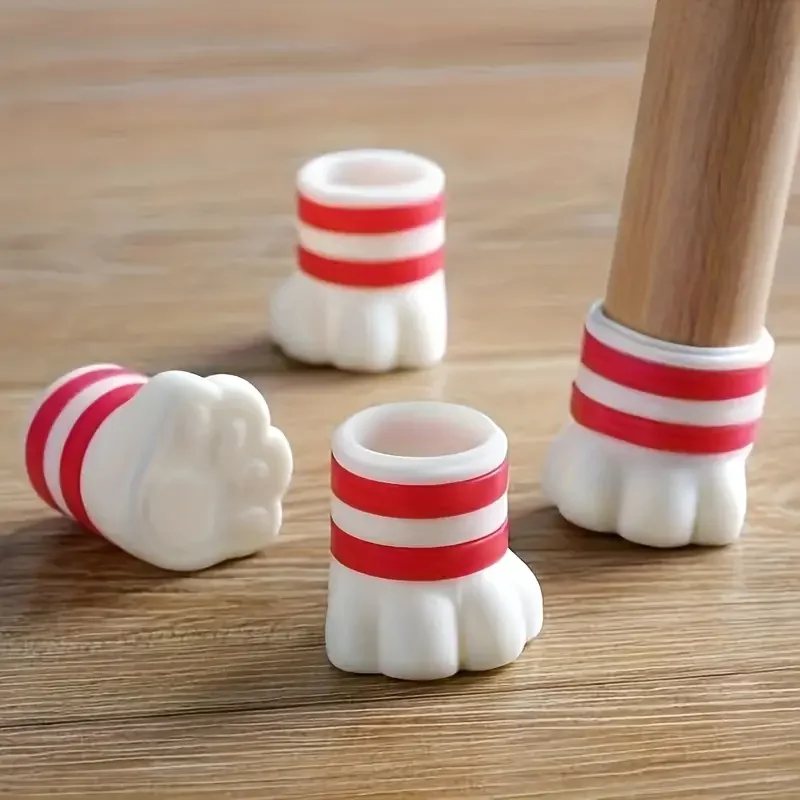 4pcs Non-Slip Chair Leg Covers - Quiet, Friction-Reducing Table & Chair Foot Pads for Office and Home Furniture