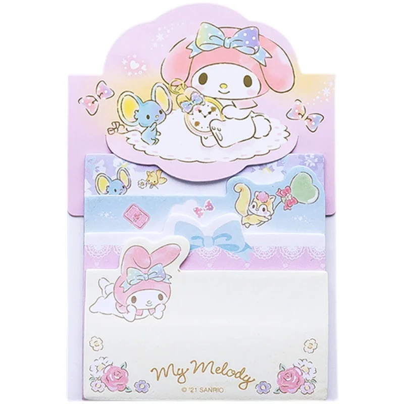 Sanrio-Nota en capas con forma de corazón para chica, accesorio con mensaje de papel, cuenta manual para manualidades, Material de decoración de