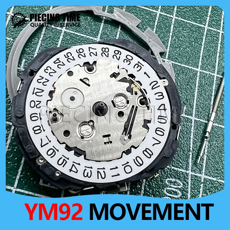 YM92 Movement Japan YM92A Movement Small Hands At 6.9.12 Analog Quartz 12''' Center Second Chronograph Movement