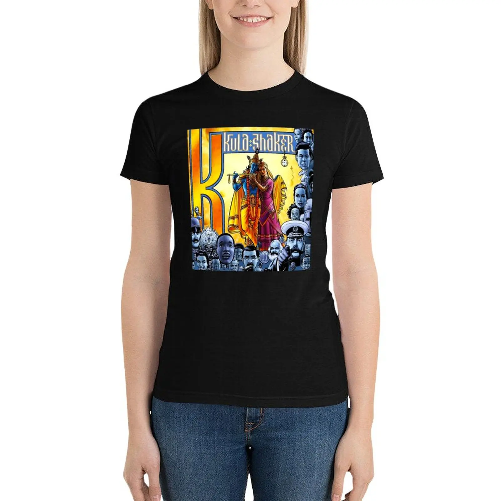 Kula Shaker- K- 7 Tee Shirt T-Shirt lady clothes heavyweights t-shirt dress for Women plus size sexy