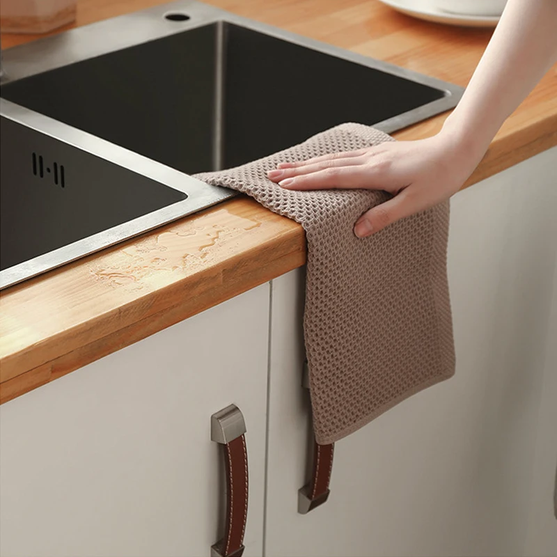 Baumwolle Handtuch Weichen, Saugfähigen Geschirrtuch Küche Dish Lumpen Waben Atmungsaktive Gesicht Waschen Handtuch Haushalts Reinigung Tuch Waschlappen – Detail 6