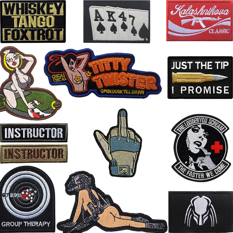 Embroidery Patches For Clothing Embroidered Iron On Airsoft Jackets Letter Thermocollant Ecusson Applique Termoadesive Tactical