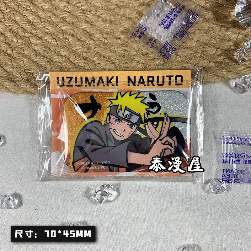 Naruto Ink Bar Chi Sasuke Kakashi Minato Fine Flash Square Badge Anime Character Peripheral Children\'s Birthday Gift 7*4.5cm