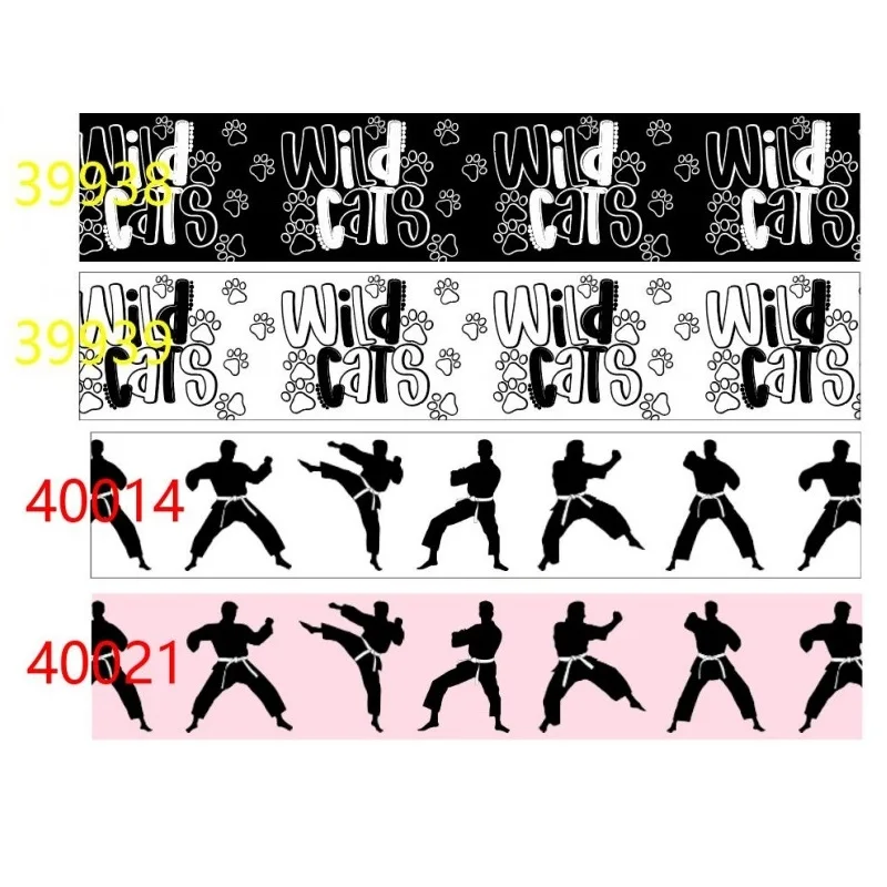 

10yards Wild Cats Grosgrain Ribbon Printed Sport Ribbon for Decoration Hairbows Craft Materials DIY Accessories