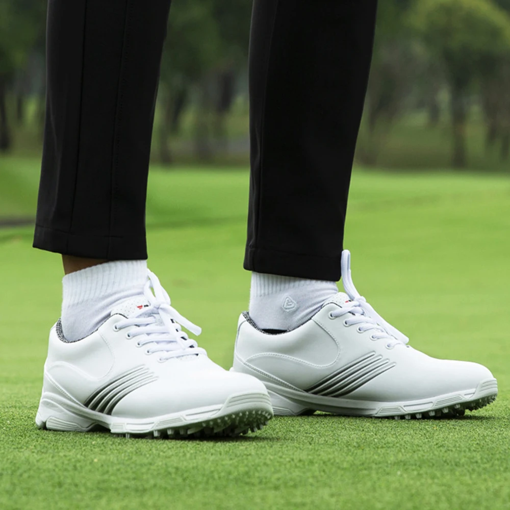 PGM damskie buty golfowe Gradient paski Sneaker z antypoślizgowymi kolcami wygodne oddychające wodoodporne buty sportowe rozmiar 35-40