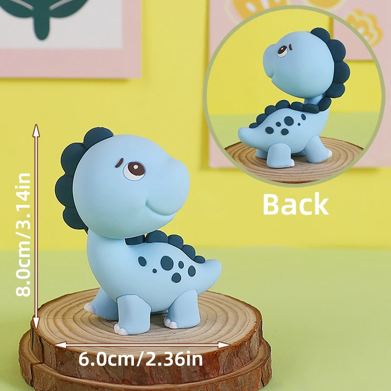 Jurassic Dinosaur Cake Topper Fire Dragon Stegosaurus Brachiosaurus Beeldjes voor Kid Cartoon Verjaardagsfeestje Cake Decor Supplies