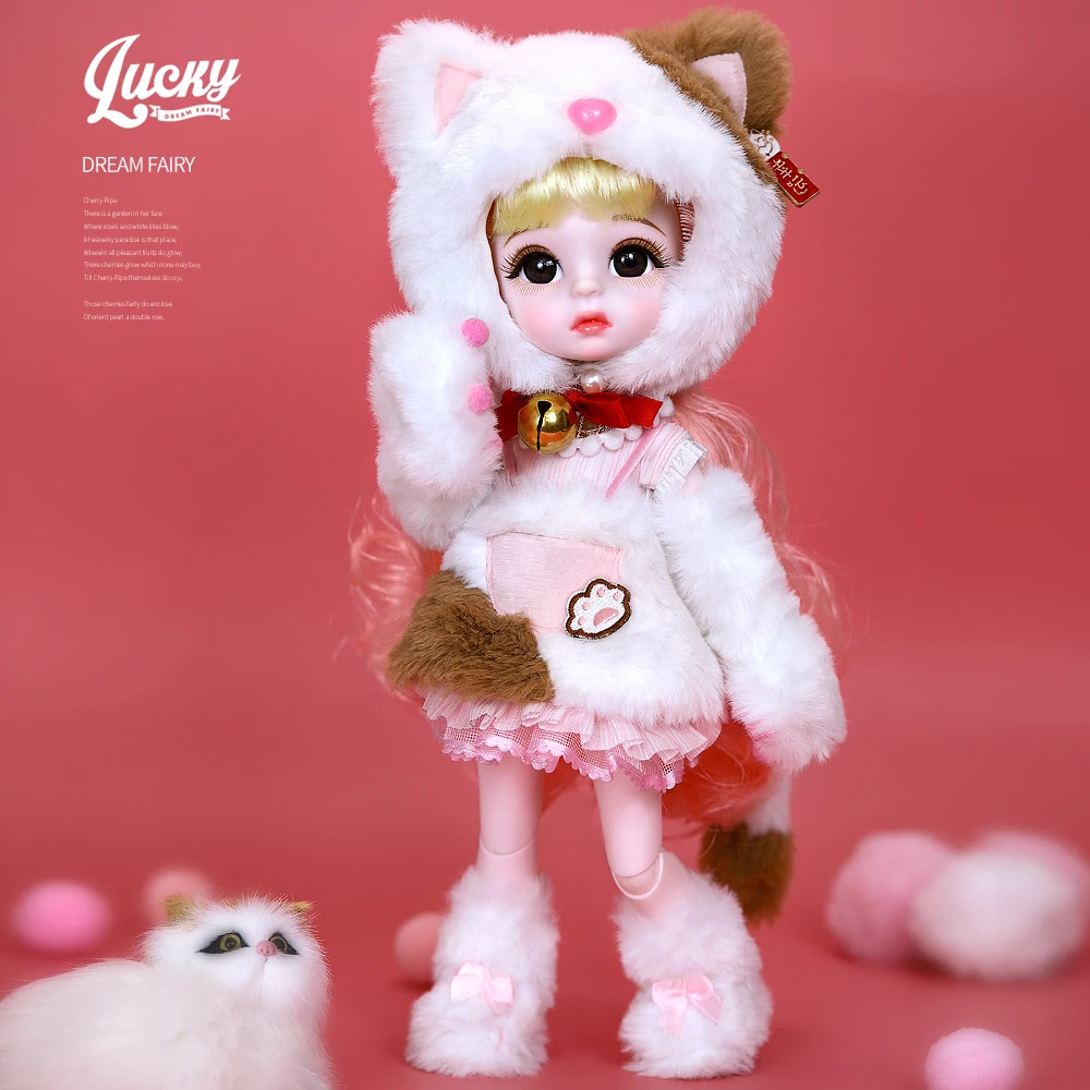 Dream Fairy 1/6 BJD Dolls new Lucky Series 28cm Ball Jointed Dolls Full Set Gift for Girls