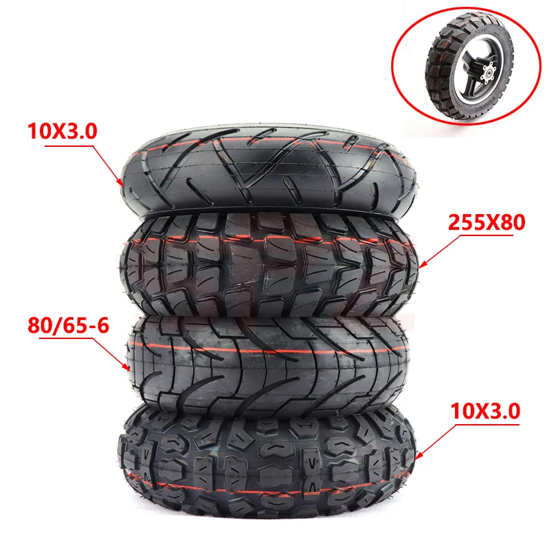 

For Speedual Grace 10 Zero 10X Kugoo M4 Pro Tire 10x3 Inch Off-Road Inner Outer Tire 255x80 Tire Electric Scooter 80/65-6