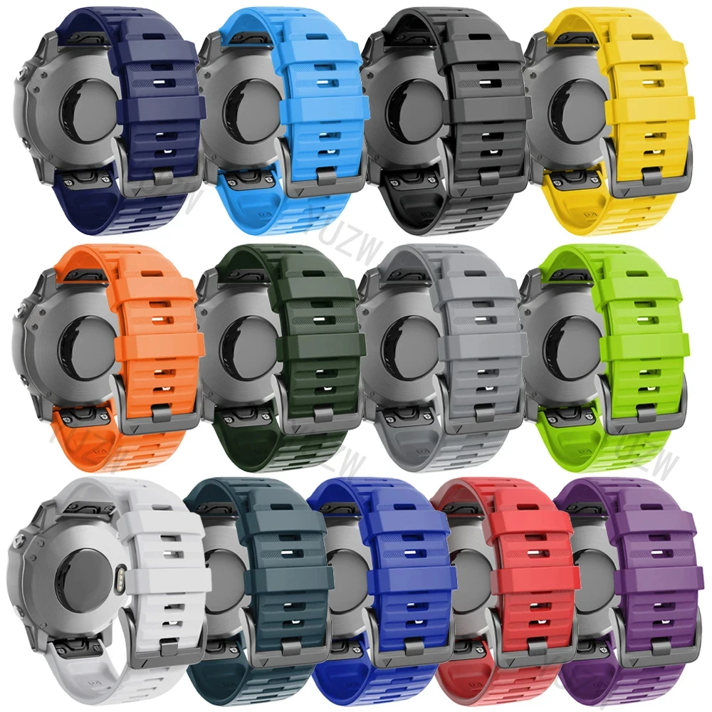 22mm 26mm Quick Release Silicone WatchBand For Garmin Fenix 8 Pro 8 E 7X 7 5X 5 Enduro 3 instinct 3 2X Fenix 6X 6 Official Strap