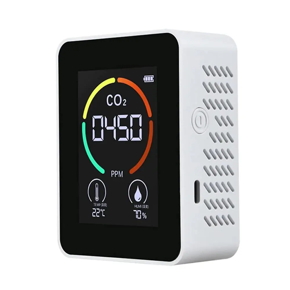 

Temperature & Humidity Meter, Air Quality Monitor, CO2 Detector, 3-In-1 Digital Air Pollution Carbon Dioxide Detector A