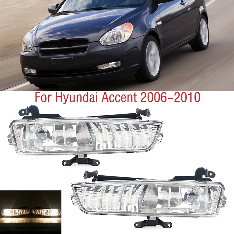 

For Hyundai Accent 2006 2007 2008 2009 2010 Car Front Bumper Fog Light Lamp Foglight Foglamp Assembly