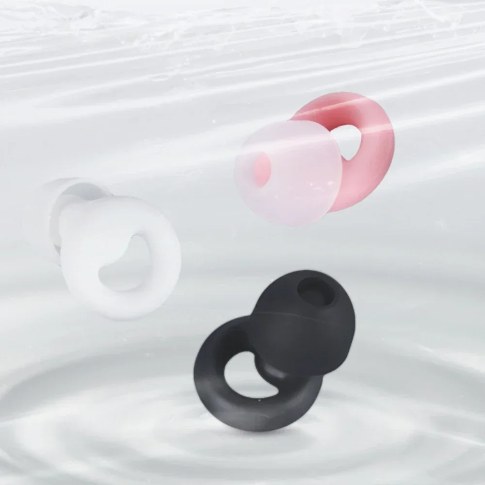 Anti ruído silicone earplug sono redução de ruído plugue de ouvido cancelando tampões de ouvido à prova de som à prova dwaterproof água natação macio protetor de ouvido