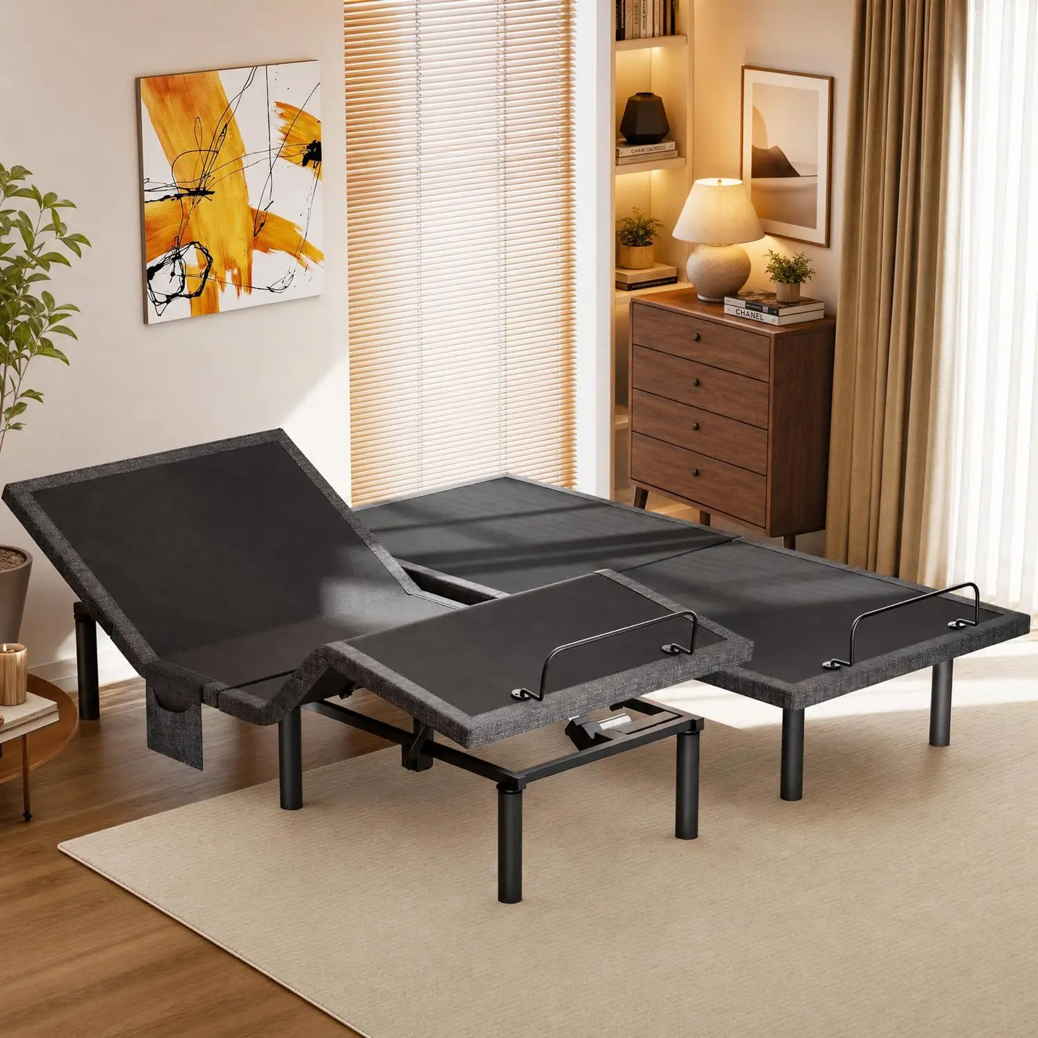 Split King Adjustable Bed Frame Wireless Remote Zero Gravity, Customized