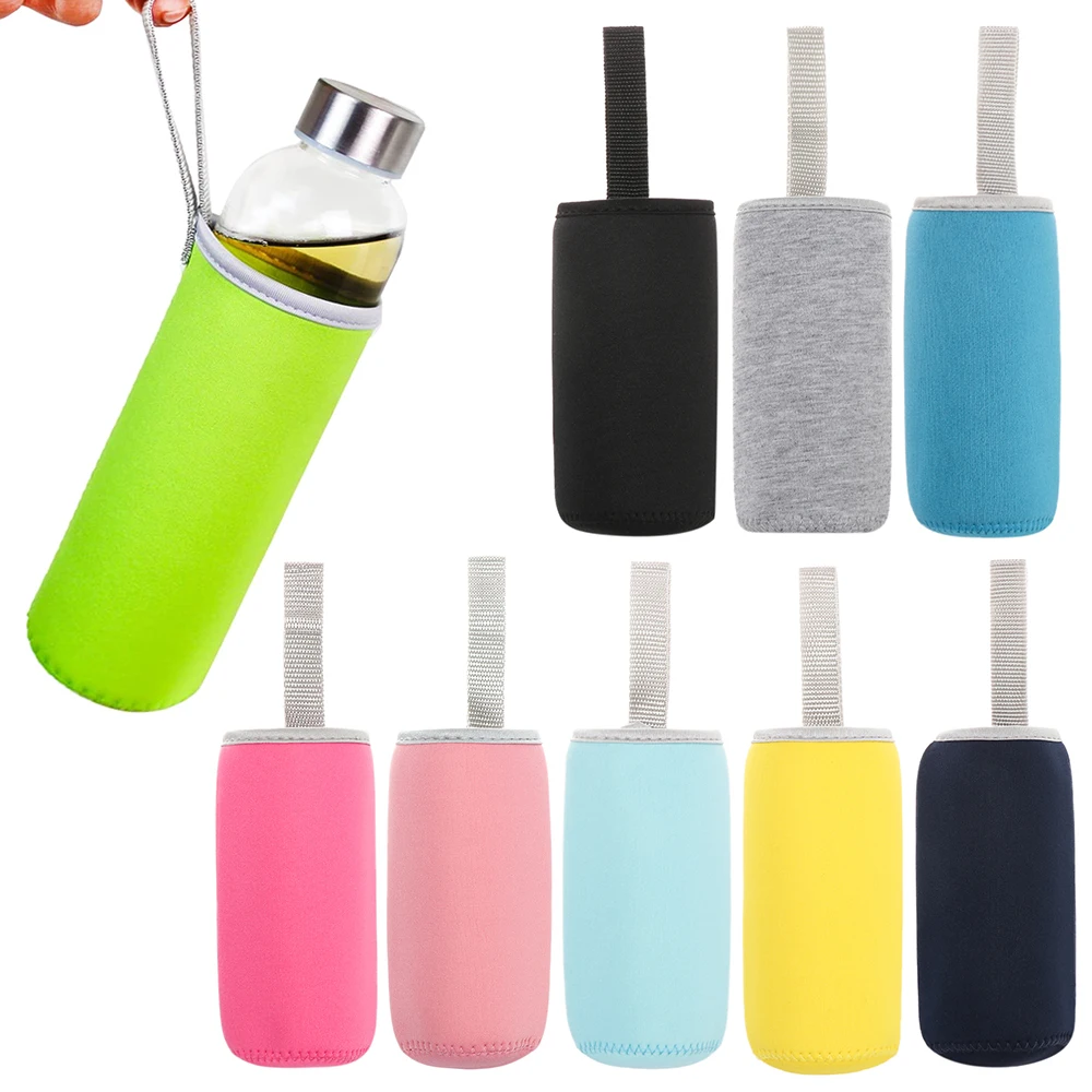 280/360/420ml Portable Neoprene Vacuum Cup Sleeve Water Bottle Cover Insulator Sleeve Bag Glass Bottle Case Pouch Sport Accessor