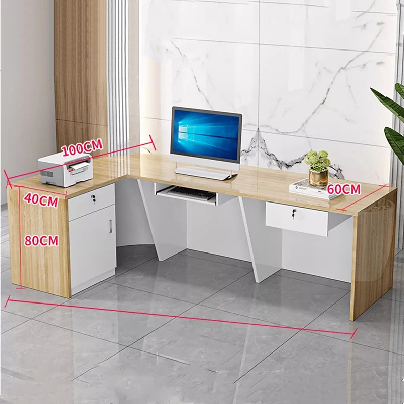 เคาน์เตอร์ต้อนรับสุดหรูทันสมัย เคาน์เตอร์สำนักงานทันสมัย เคาน์เตอร์ต้อนรับร้านทำผมพร้อมที่เก็บของ เฟอร์นิเจอร์เชิงพาณิชย์ที่สวยงาม