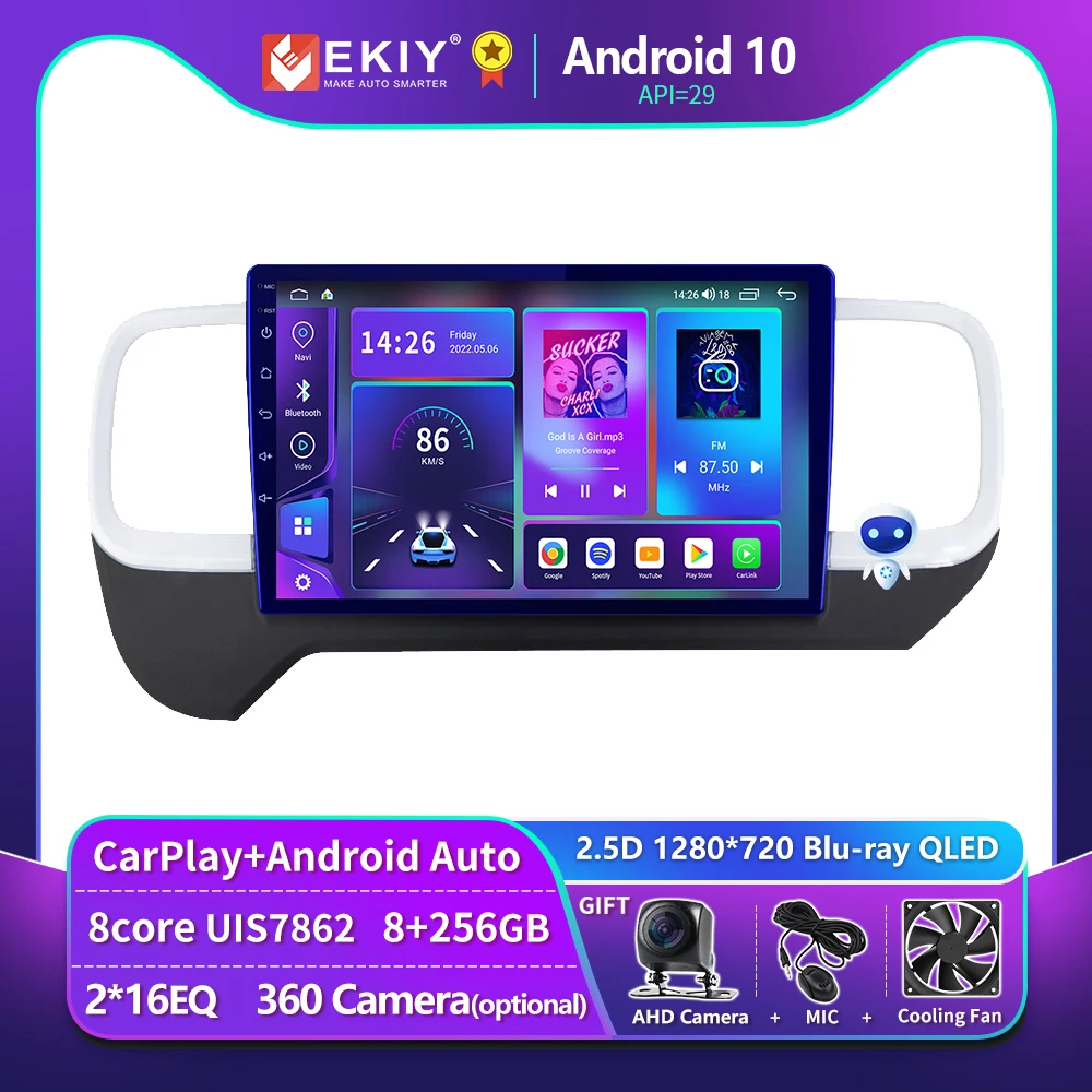 

EKIY T900 Car Radio Tape Recorder Android 2Din For Hyundai Venue 2019 Multimedia GPS Blu-ray QLED Navigation Stereo Carplay Auto