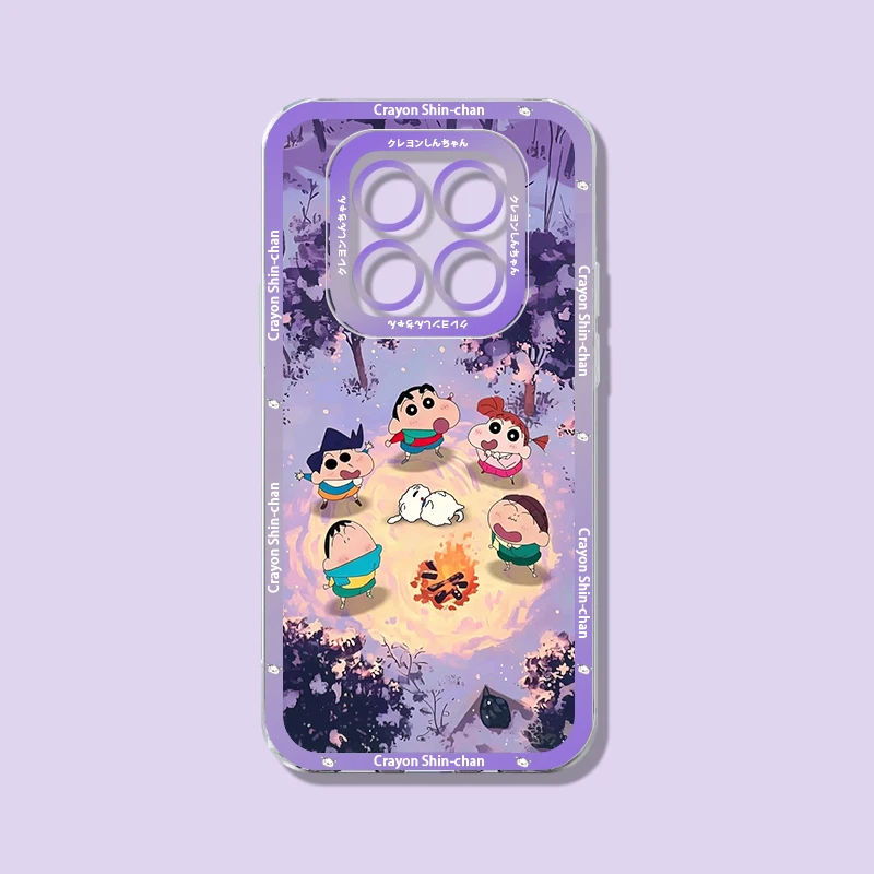 C-Crayon S-Shin chan Cartoon Case for Xiaomi Redmi Note 15 14 13 Pro Plus 12 10 11 14S 13S 12S 11S 10S 4G 5G Clear Phone Cover view 6