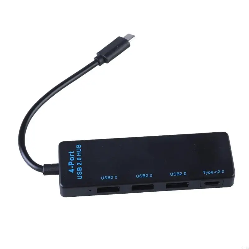 Q84A 4 Port USB C -Hubs Adapter с 3 USB2.0 + 1 Type C Port для ноутбука и телефона