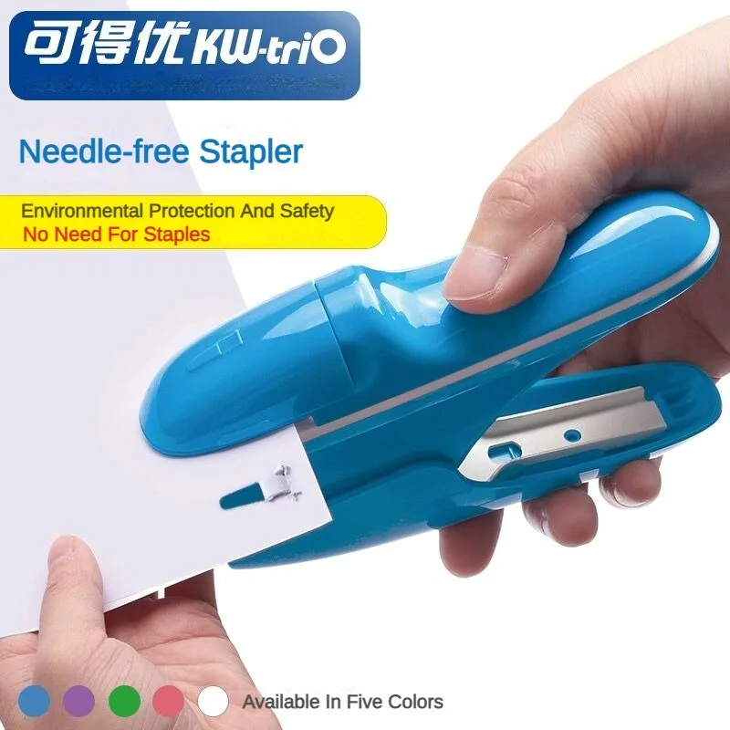 Mini Safe Stapler without Staples Staple Free Stapleless 8 Sheets for Paper Binding Business School Office Supplies Stationery