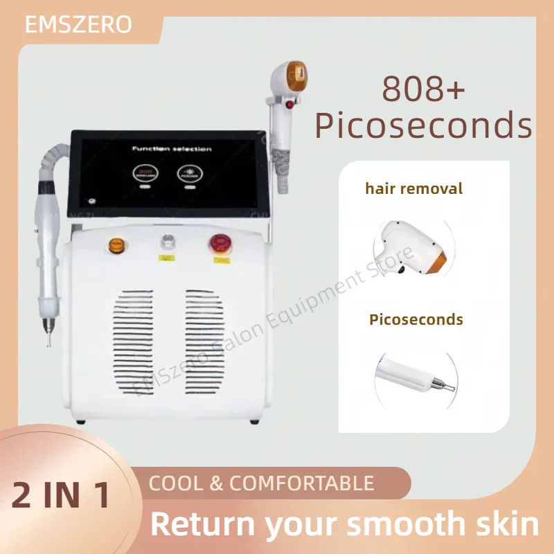 

2024 2 in 1 Diode 808 Hair Removal Machine Yag Hair Removal Multifunctional Tattoo Removal Machine Permanent Beauty Equipment