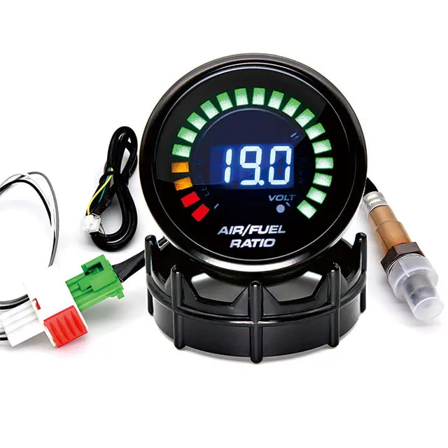 

52mm Digital Air Fuel Ratio Gauge Car Gauge AFR Narrowband O2 Oxygen Sensor LED Display Air Fuel Ratio Meter 12V Racing Holder