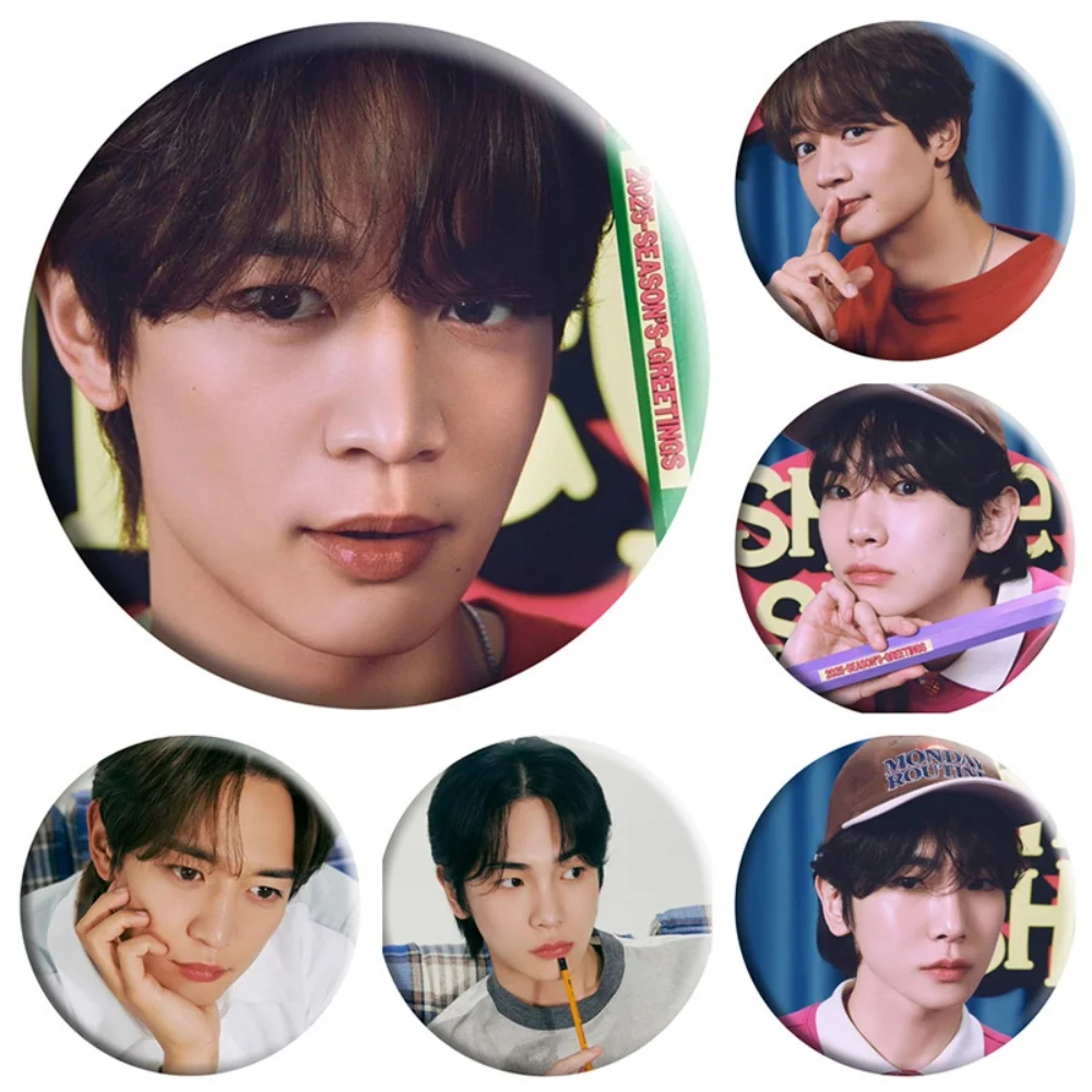 Kpop SHINee Lomo Albums Photo Badge Onew Key Minho Taemin Bag Clothes Pin Clothing Brooches Fans Gift