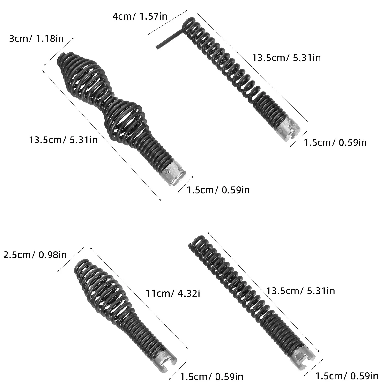 1Set Drain Cleaning Tool Sewer Cleaner Cutter Heads 0.63 Inch Side Cutter Blade Pipe Cleaning Machine Attachments for Hair - view 4
