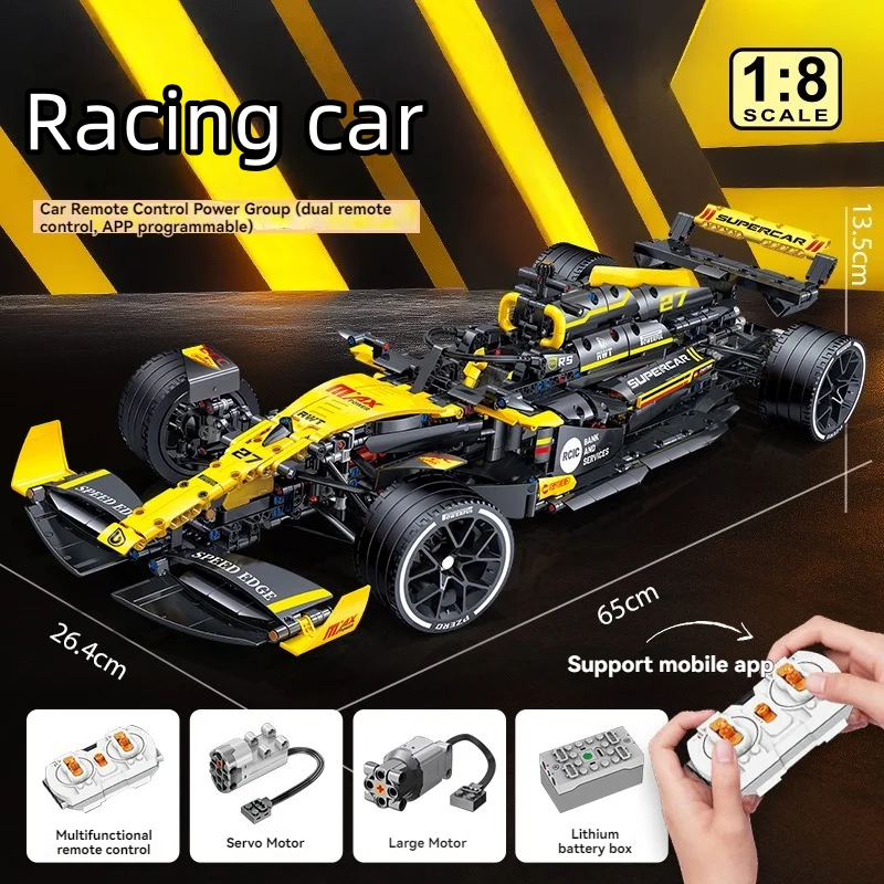 NIEUWE Technische Super Racing 1:8 Auto Bouwsteen Racevoertuig, bouwmodel Steentjes speelgoed voor Verjaardagscadeau 1650 stuks