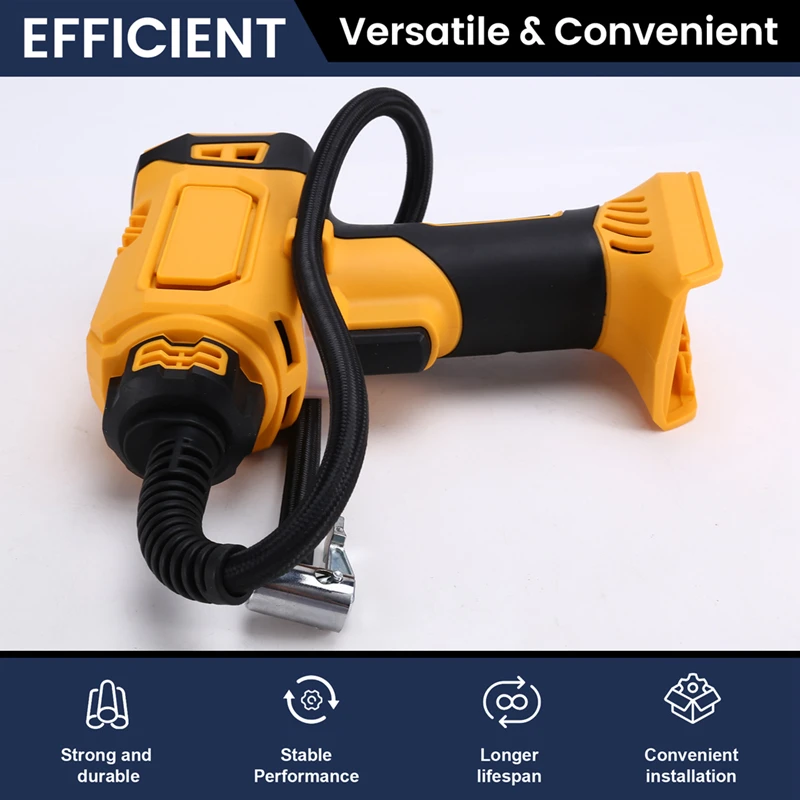 Automatic Tire Inflator Air Compressor Cordless Digital Electric Pump For Dewalt 18V 20V Battery