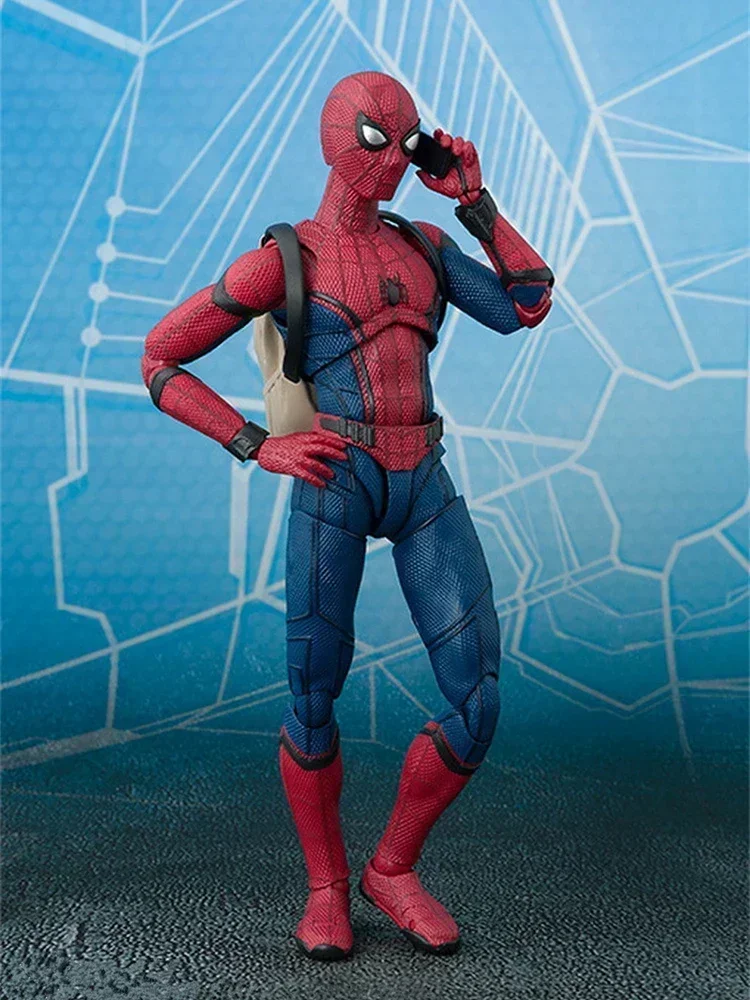 Shf Человек-паук, экшн-фигурки, игрушки, 15 см, Человек-паук: возвращение домой, Человек-паук, мульти-аксессуары, подвижная статуя, модель куклы, подарки для детей