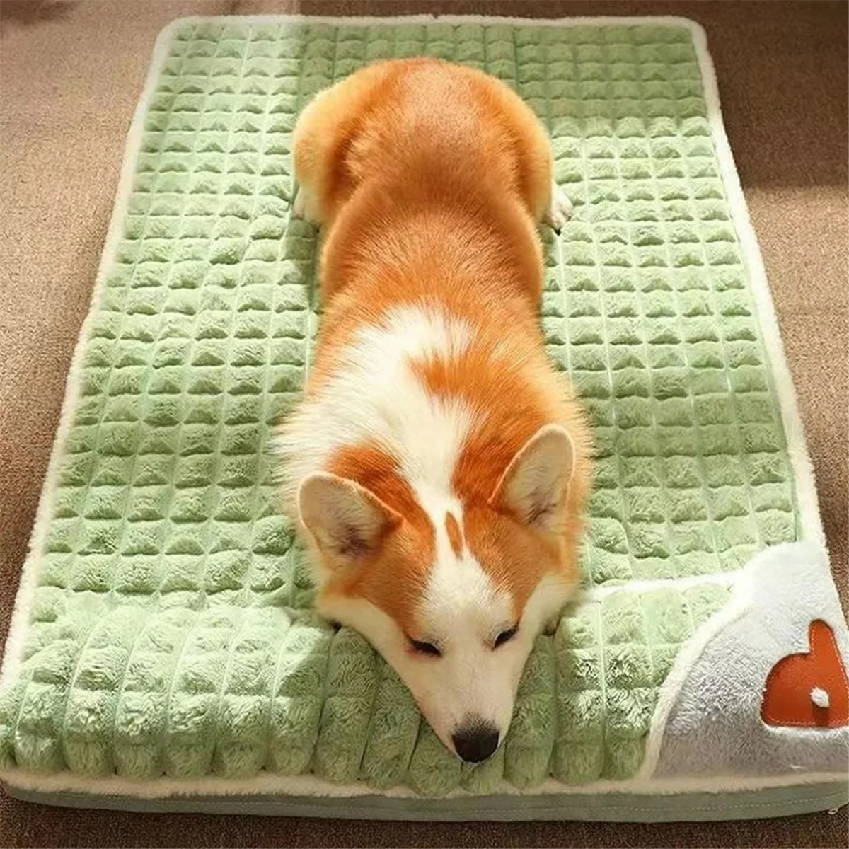 Pet Dog Bed Mat Protect Cervical Spine Detachable Dog House Indoor Comfort Coft Pet Supplies, Brown, XXXL